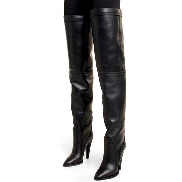 Saint Laurent Shoes - 🖤Saint Laurent🖤 Kensington 110 Leather Over-the-knee Black Boots